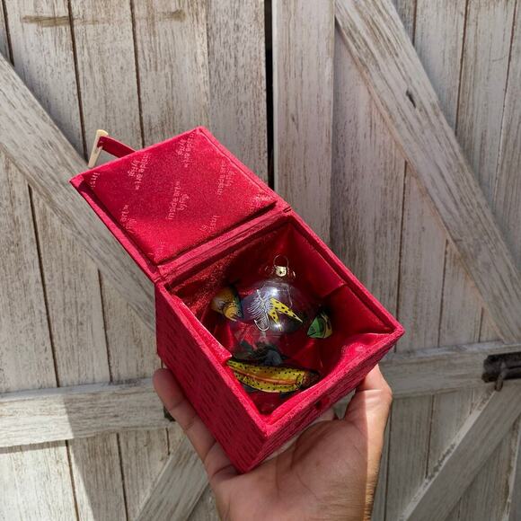 1999 Figi Inside Art Fisherman’s Fish Li Bien Style Glass Ornament Hand Painted - Picture 5 of 6